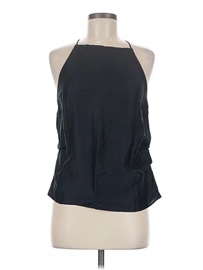 Pre-owned Massimo Dutti Tank Top Black Halter Neckline Tops