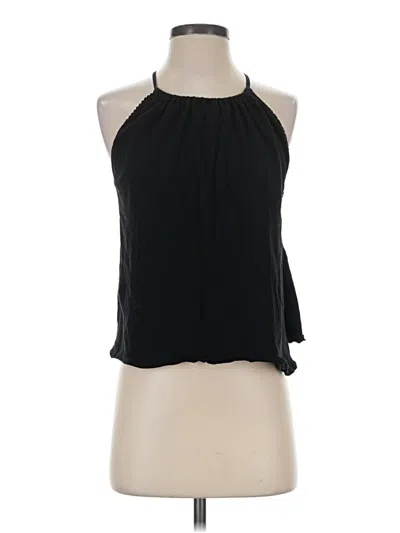 Pre-owned Massimo Dutti Tank Top Black Halter Neckline Tops