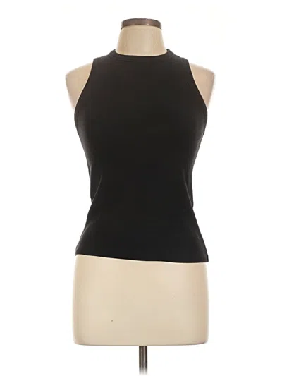 Pre-owned Massimo Dutti Tank Top Black Halter Neckline Tops