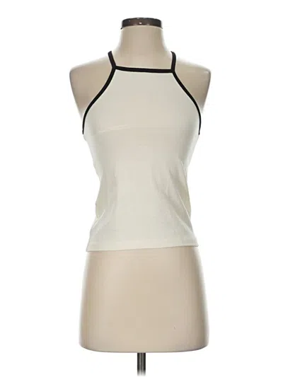 Pre-owned Massimo Dutti Tank Top Ivory Halter Neckline Tops In White