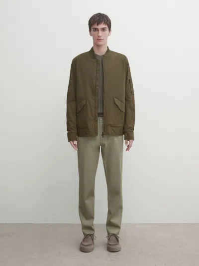 Massimo Dutti Jeans Im Tapered-fit In Grün