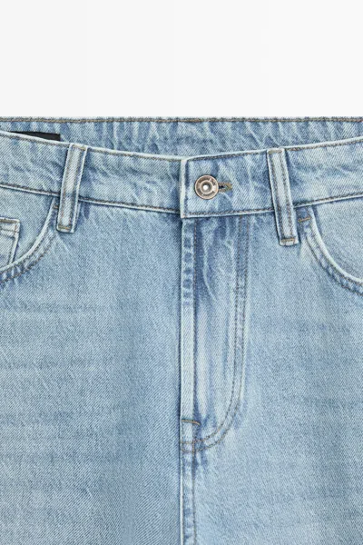 Massimo Dutti Tapered Fit Jeans In Blue