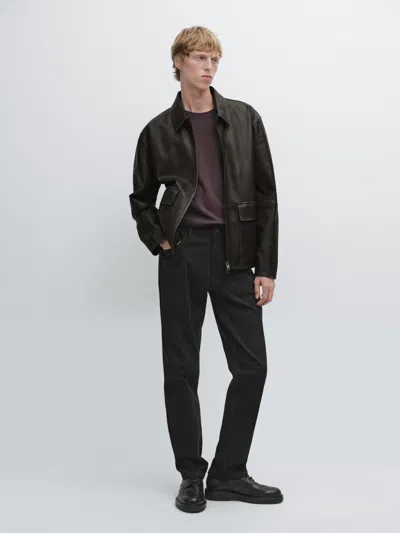 Massimo Dutti Tapered Fit Jeans In Multi