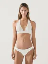 Massimo Dutti Bas De Bikini Texturé In White