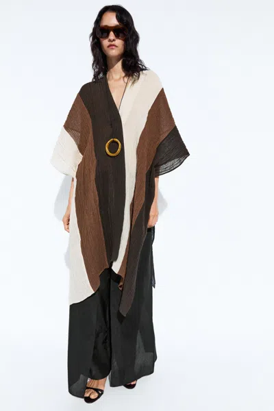 Massimo Dutti Textured Color In Brown