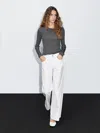 Massimo Dutti Textured Wide In Gray