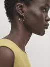 Massimo Dutti Top Aus Reinem Leinen Mit Seitlicher Schnürung In Limettengrün