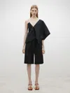 Massimo Dutti Top Funktionsstoff Asymmetrisch In Schwarz
