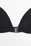 Massimo Dutti Triangle Bikini Top In Black