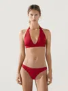 Massimo Dutti Haut De Bikini Triangle In Red