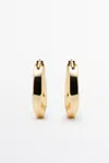 Massimo Dutti Triangular Hoop Earrings In Gold