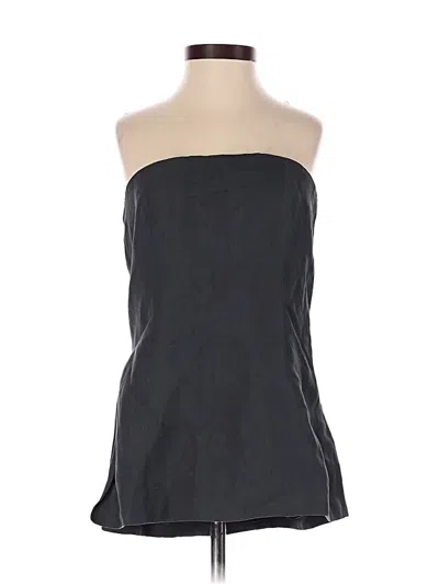 Pre-owned Massimo Dutti Tube Top Black Strapless Neckline Tops