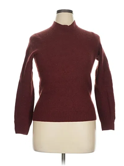 Pre-owned Massimo Dutti Turtleneck Sweater In Burgundy