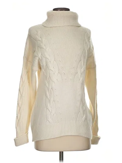 Pre-owned Massimo Dutti Turtleneck Sweater In Ivory