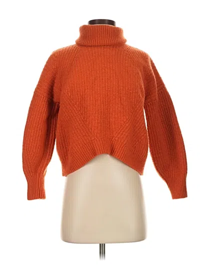 Pre-owned Massimo Dutti Turtleneck Sweater In Orange
