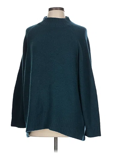 Pre-owned Massimo Dutti Turtleneck Sweater In Teal