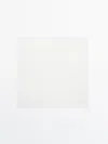 Massimo Dutti Unifarbenes Halstuch Aus Reiner Baumwolle In White