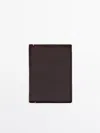 MASSIMO DUTTI VERTICAL LEATHER WALLET