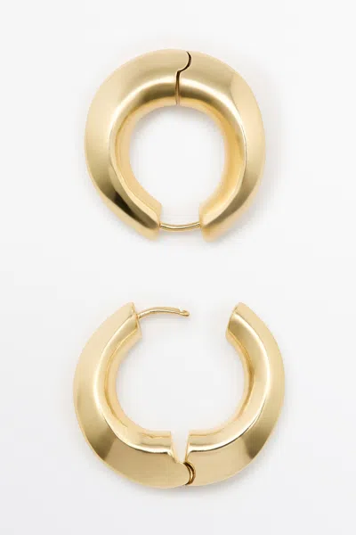 Massimo Dutti Voluminous Hoop Earrings In Gold