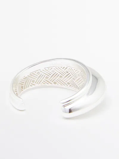 Massimo Dutti Voluminous Rigid Bracelet In Metallic