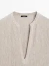 Massimo Dutti Waffle In Gray