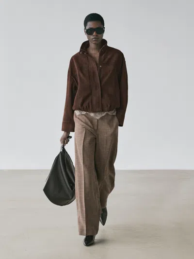 Massimo Dutti Wide In Brown