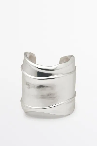 Massimo Dutti Wide Draped In Silver