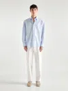 Massimo Dutti Baumwollhemd Im Wide-fit In Sky Blue