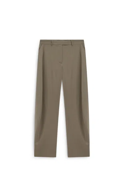 Massimo Dutti Pantalón Ancho Con Costura Lateral In Gray