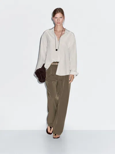 Massimo Dutti Wide In Neutral