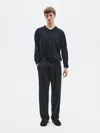 Massimo Dutti Wool And Cashmere Knit V In Multi