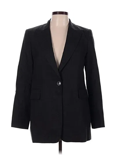 Pre-owned Massimo Dutti Wool Blazer Jacket In Black