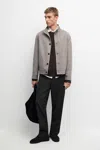 Massimo Dutti Wool Blend Double In Mink