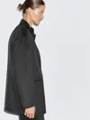 Massimo Dutti Wool Blend High Neck Coat In Gray