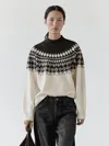 Massimo Dutti Wool Blend Jacquard Knit Sweater In Multi