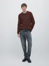 Massimo Dutti Wool Blend Sweater With Crew Neck In Multi