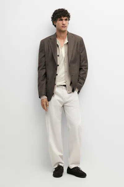 Massimo Dutti Wool In Brown
