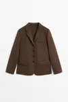 Massimo Dutti Wool In Brown