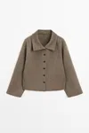 Massimo Dutti Wool In Brown