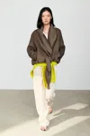 Massimo Dutti Wrap In Mole Brown