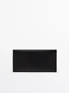 MASSIMO DUTTI XL VERTICAL LEATHER WALLET