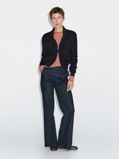 Massimo Dutti Zip In Black