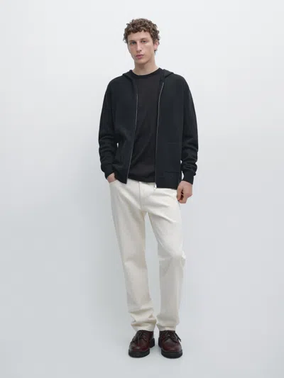 Massimo Dutti Zip In Black