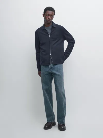 Massimo Dutti Zip In Blue