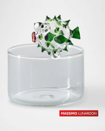 Massimo Lunardon Brio Puffer Fish Bowl In Green