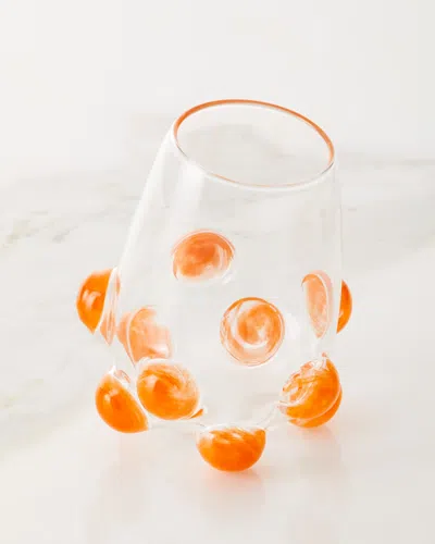 Massimo Lunardon Bubble Wine Glass, Orange