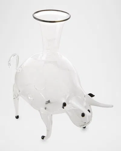 Massimo Lunardon Bull Decanter, 37.5 Oz. In White