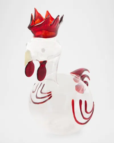Massimo Lunardon Divine Rooster Decanter, 50 Oz. In Red