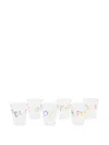 Massimo Lunardon Hand-painted Glass Tumbler (9cm X 5cm X 11cm) In Transparent