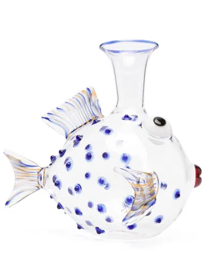 Massimo Lunardon Parrot-fish Glass Decanter In Multicolour